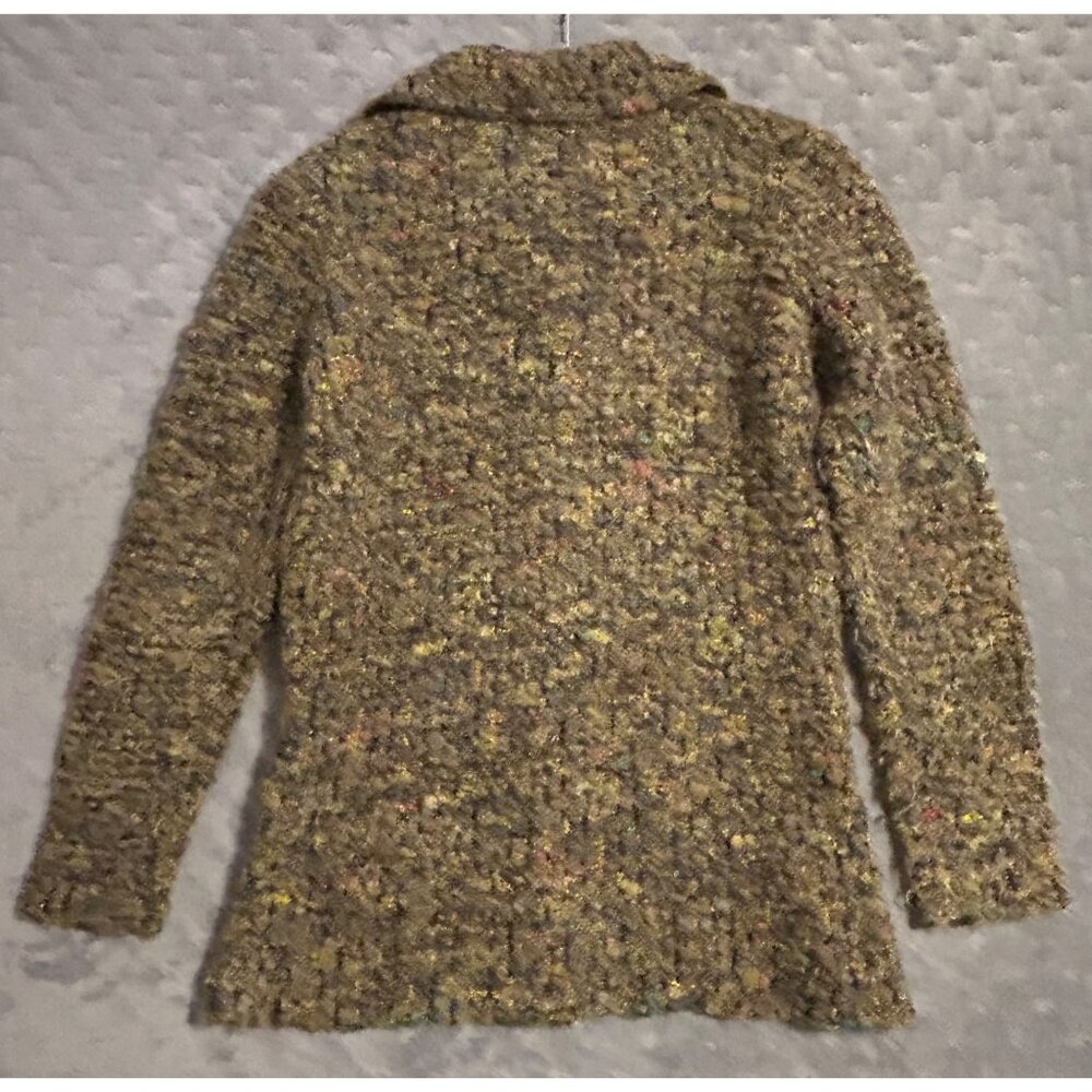Talbots Women's Green Small Textured Button-Up Sweater Italy Mohair Wool - Picture 7 of 7